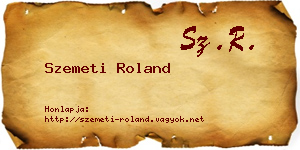 Szemeti Roland névjegykártya